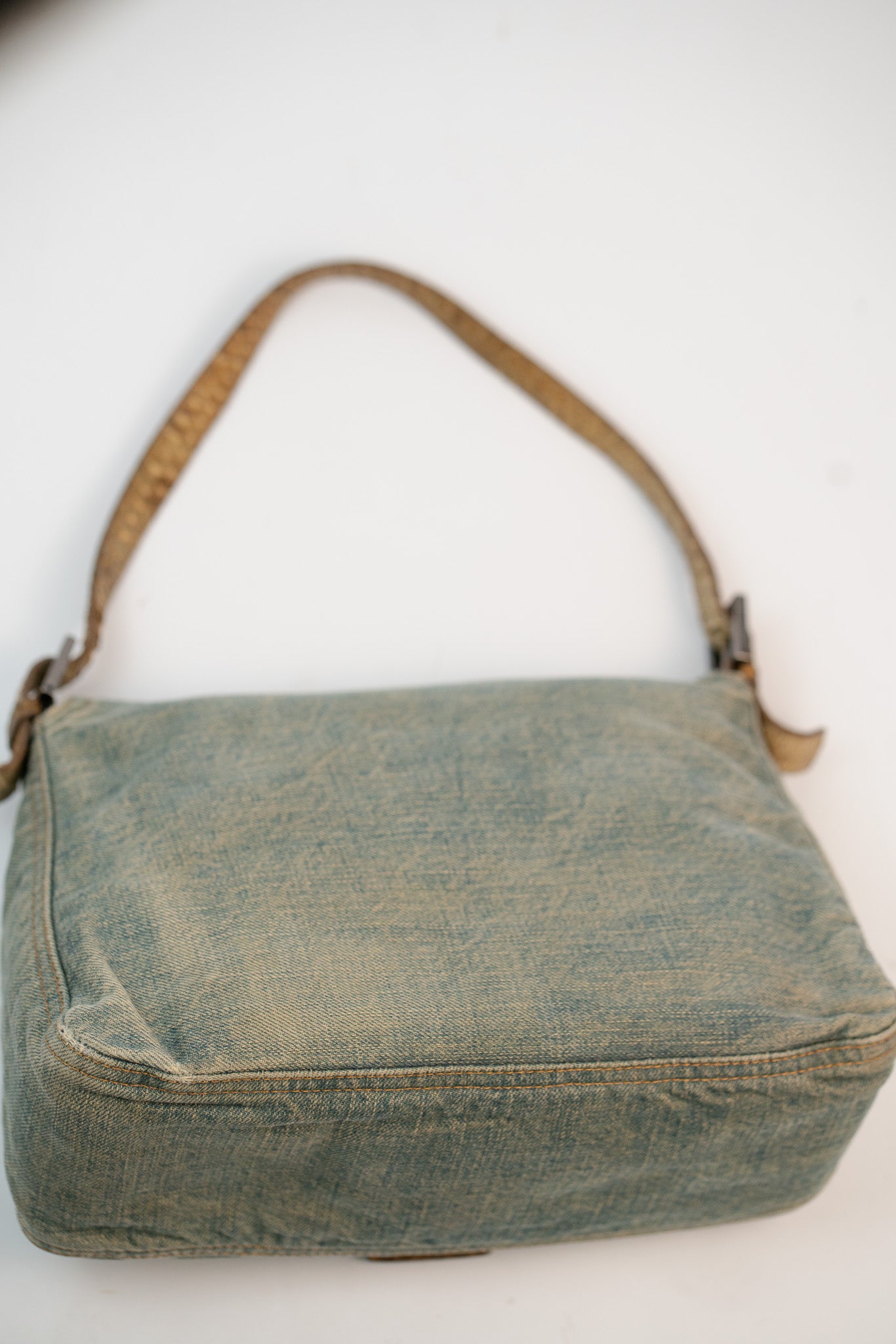 Fendi Denim Snakeskin Mama Baguette