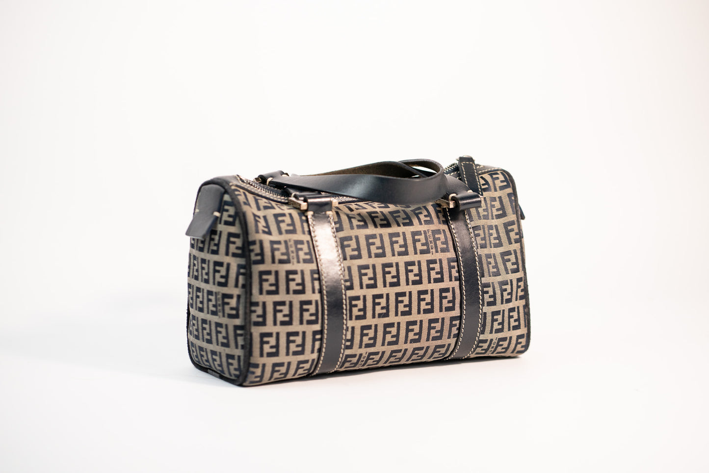 Fendi Zucchino Mini Boston Bag