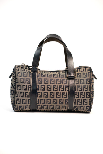 Fendi Zucchino Mini Boston Bag