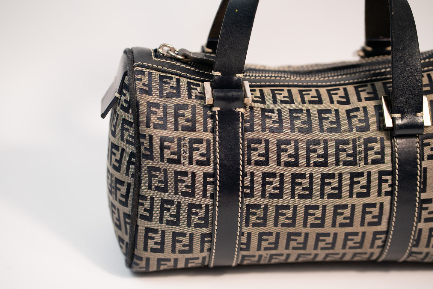 Fendi Zucchino Mini Boston Bag