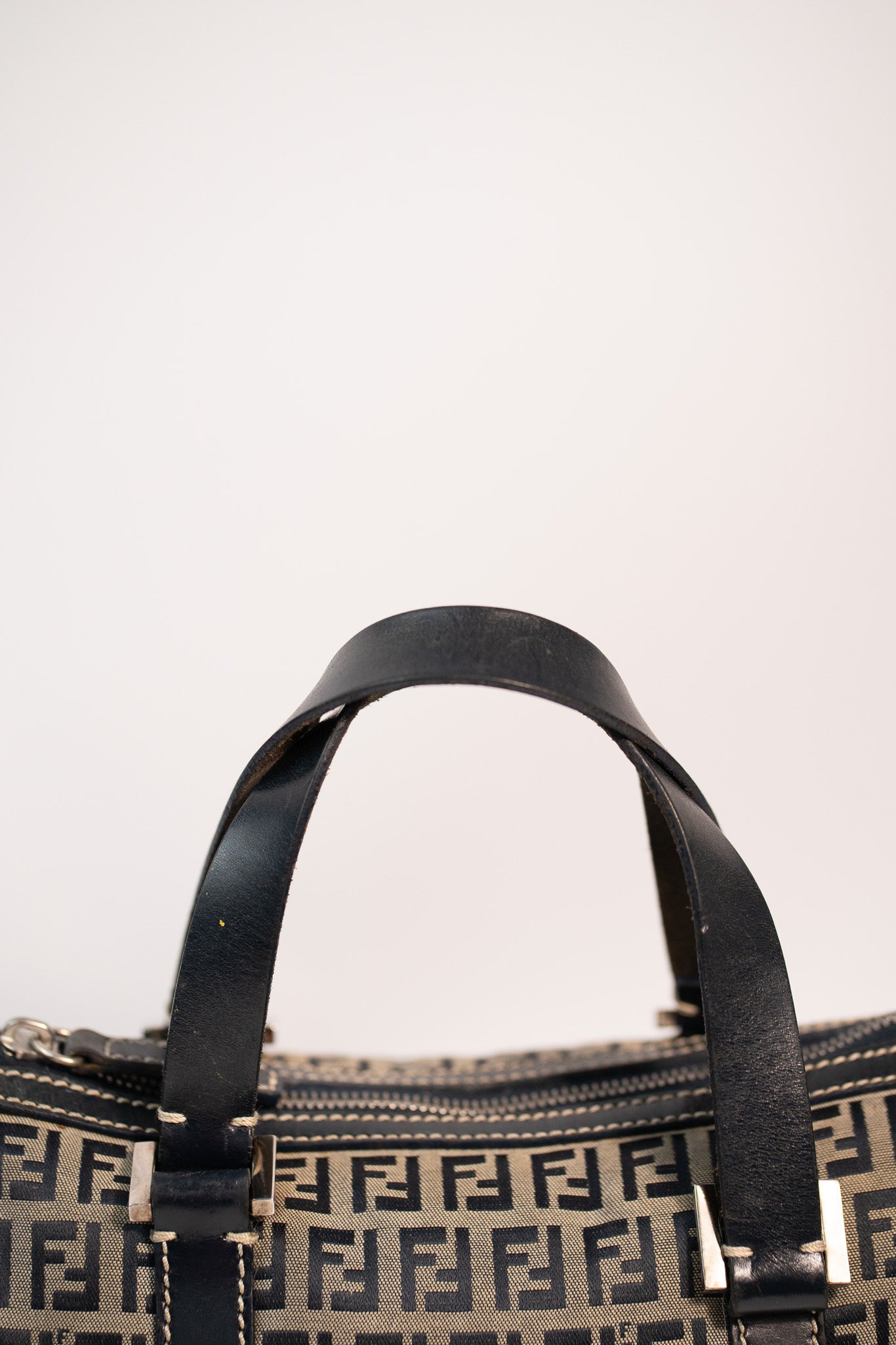 Fendi Zucchino Mini Boston Bag