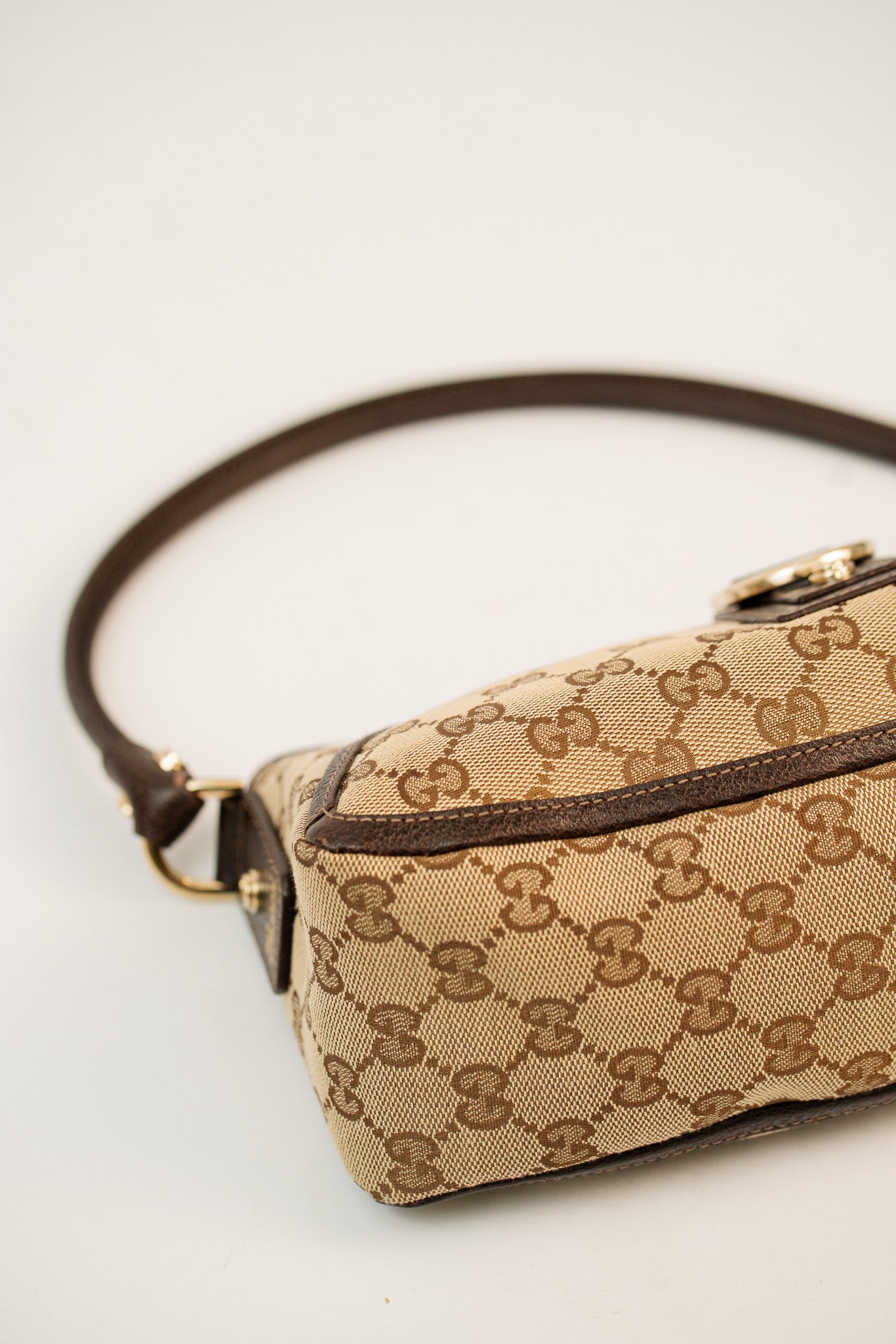 Gucci D-Ring Monogram Canvas Bag