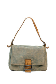 Fendi Denim Snakeskin Mama Baguette