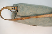 Fendi Denim Snakeskin Mama Baguette