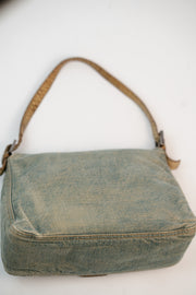 Fendi Denim Snakeskin Mama Baguette