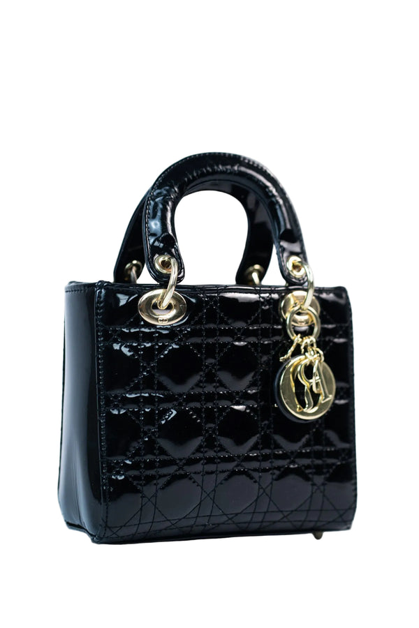 Christian Dior Patent Cannage Mini Lady Dior