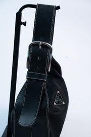 Prada Shoulder Bag Nylon Black Silver