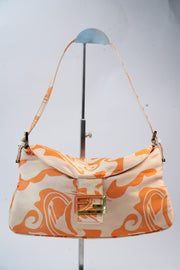 Fendi Silk Baguette Handbag