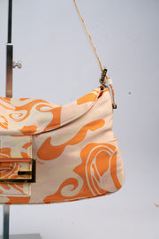 Fendi Silk Baguette Handbag