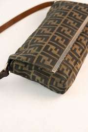 Fendi Zucca Shoulder Bag Metal Trim