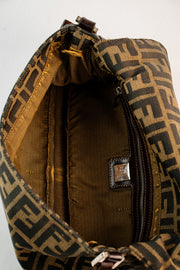 Fendi Zucca Shoulder Bag Metal Trim