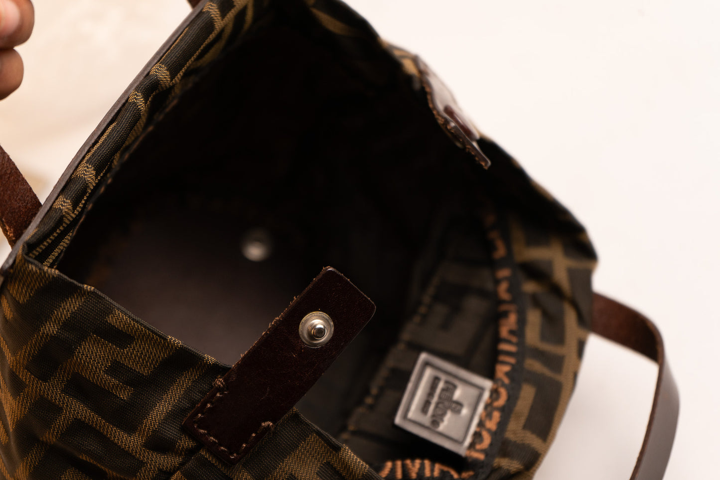 Fendi Zucca Canvas Handbag