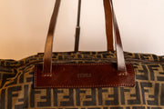 Fendi Zucca Canvas Boston Travel Bag