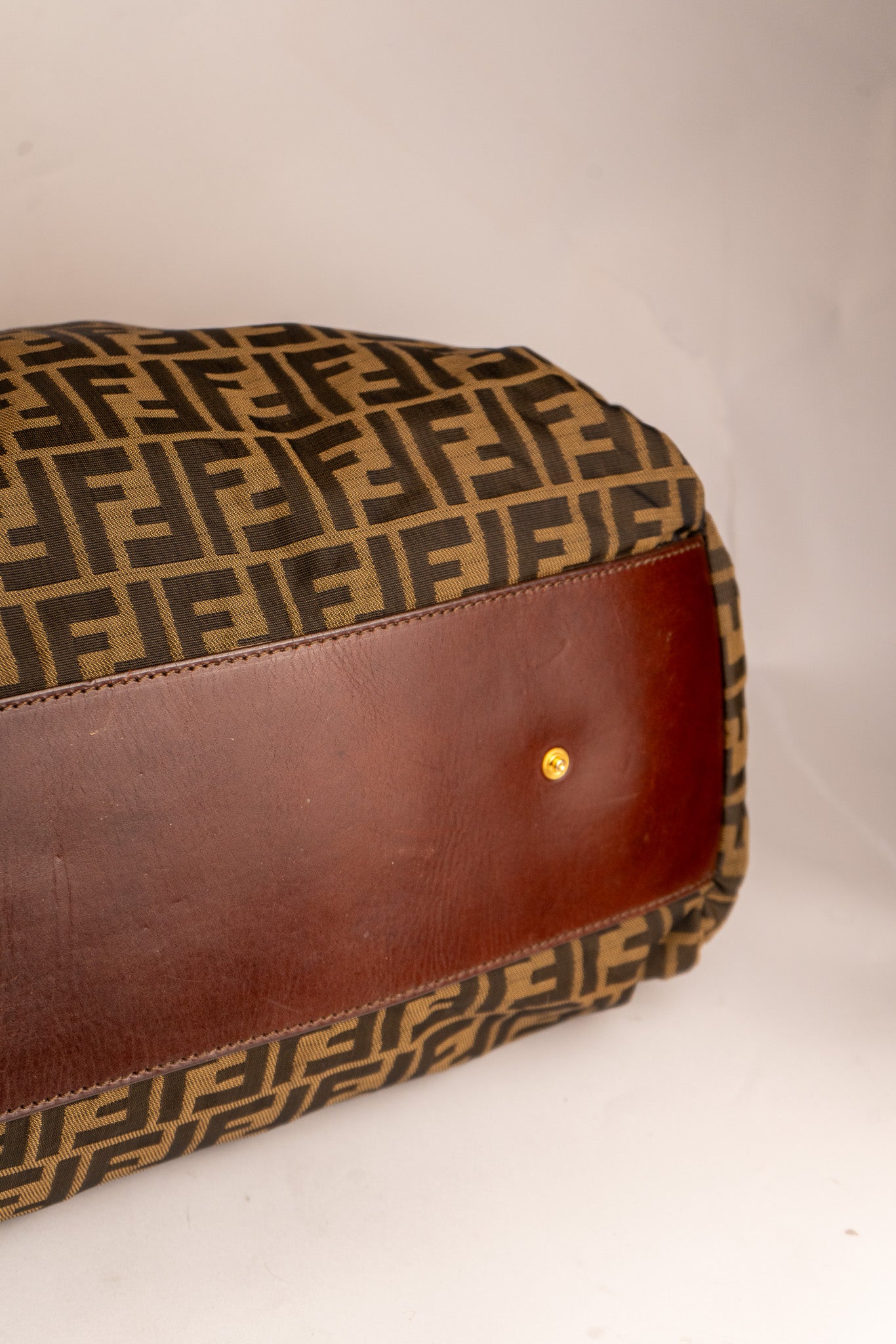 Fendi Zucca Canvas Boston Travel Bag