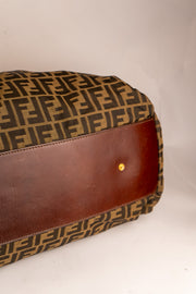 Fendi Zucca Canvas Boston Travel Bag