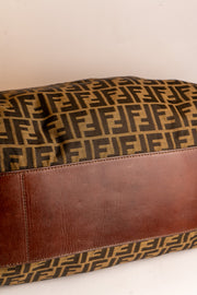 Fendi Zucca Canvas Boston Travel Bag
