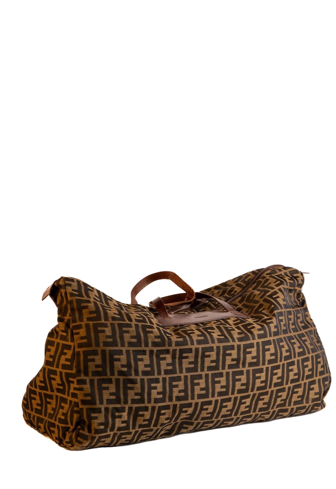 Fendi Zucca Canvas Boston Travel Bag