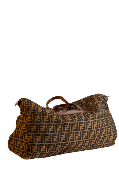 Fendi Zucca Canvas Boston Travel Bag