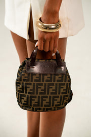 Fendi Zucca Canvas Handbag
