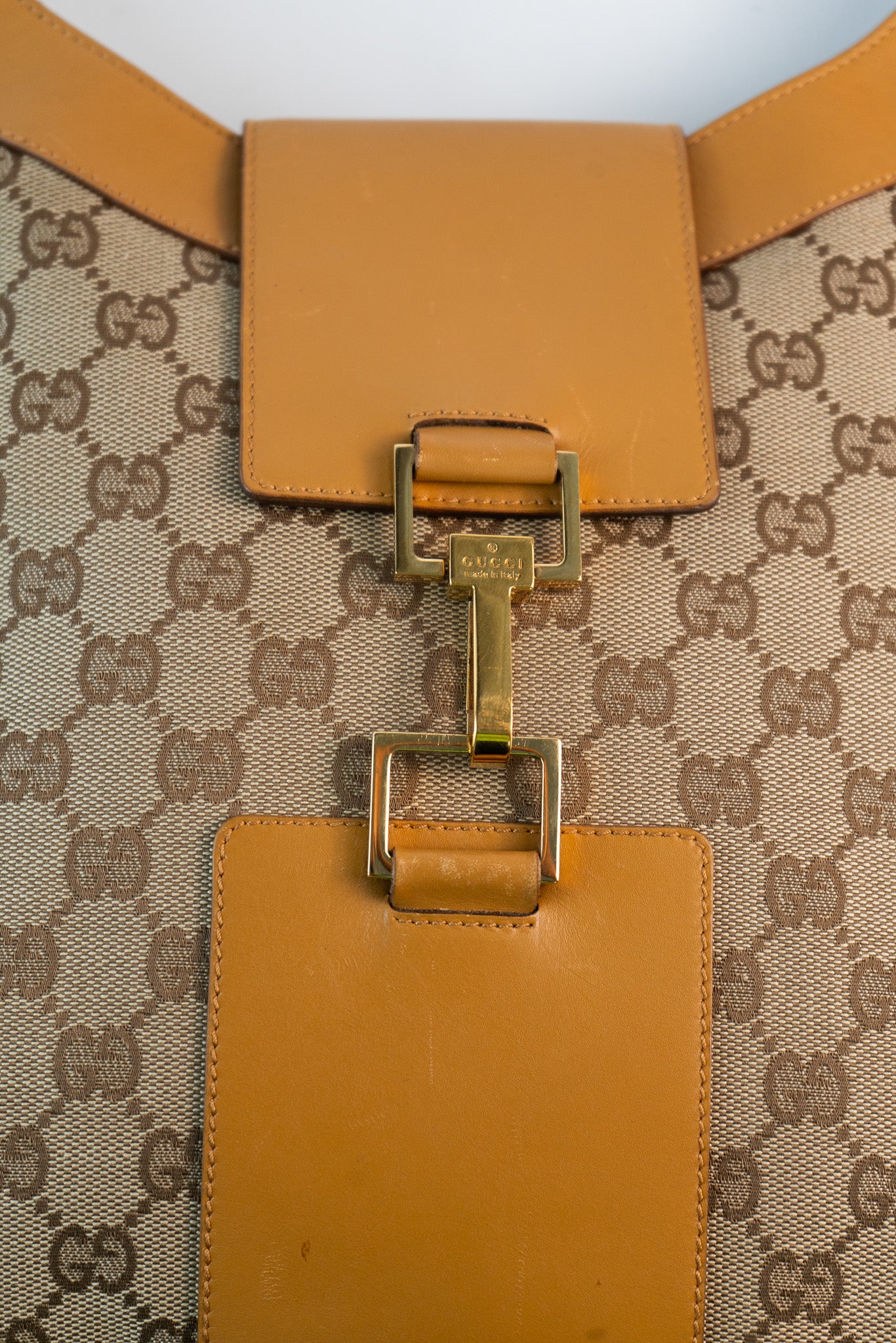 Gucci Canvas Horsebit Bag