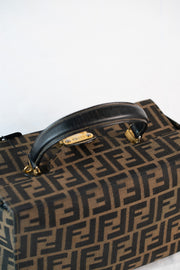 Fendi Zucca Vanity Hand Bag