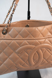 Chanel Beige Caviar CC Shoulder Bag