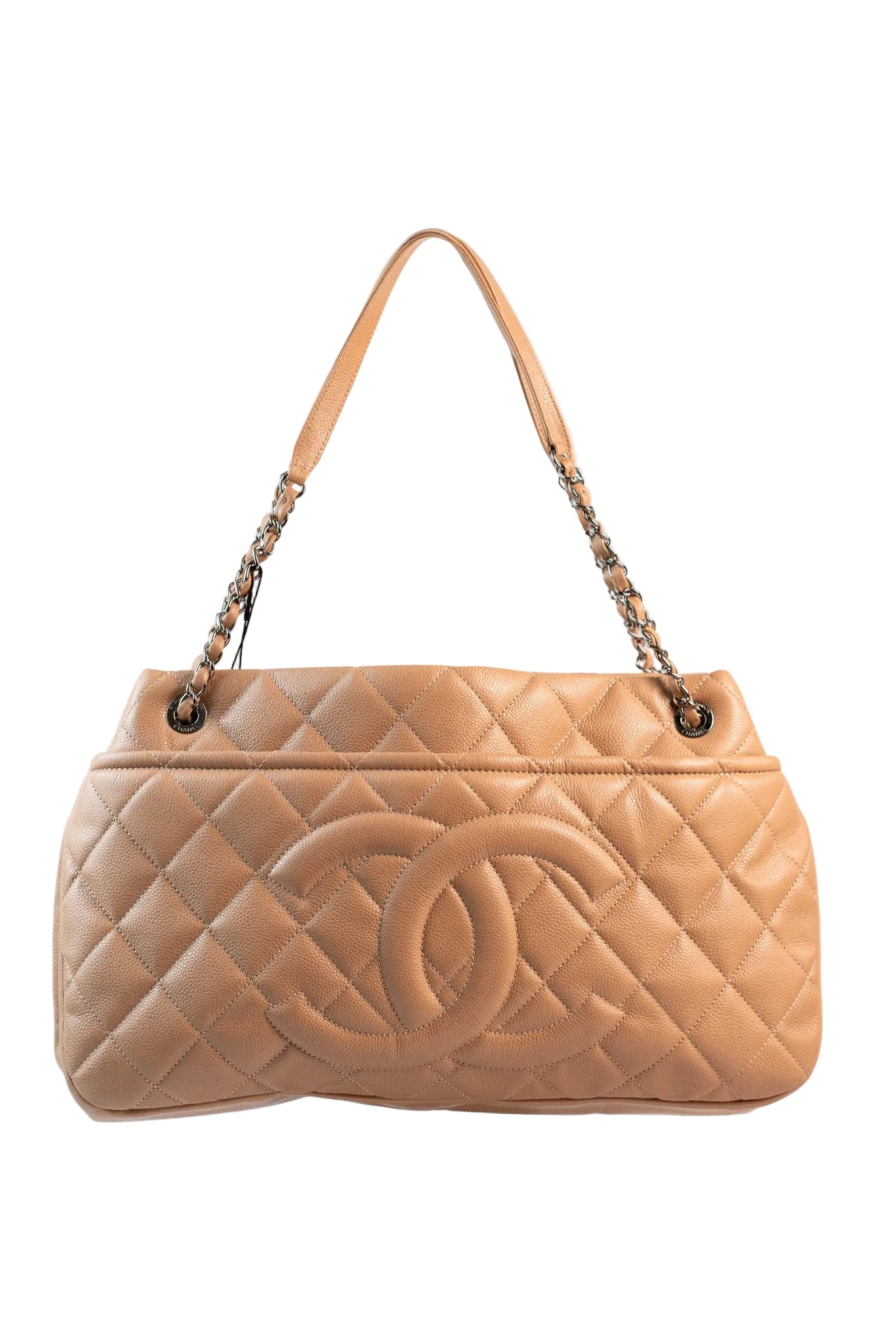 Chanel Beige Caviar CC Shoulder Bag