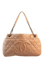 Chanel Beige Caviar CC Shoulder Bag
