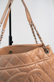 Chanel Beige Caviar CC Shoulder Bag