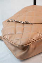 Chanel Beige Caviar CC Shoulder Bag