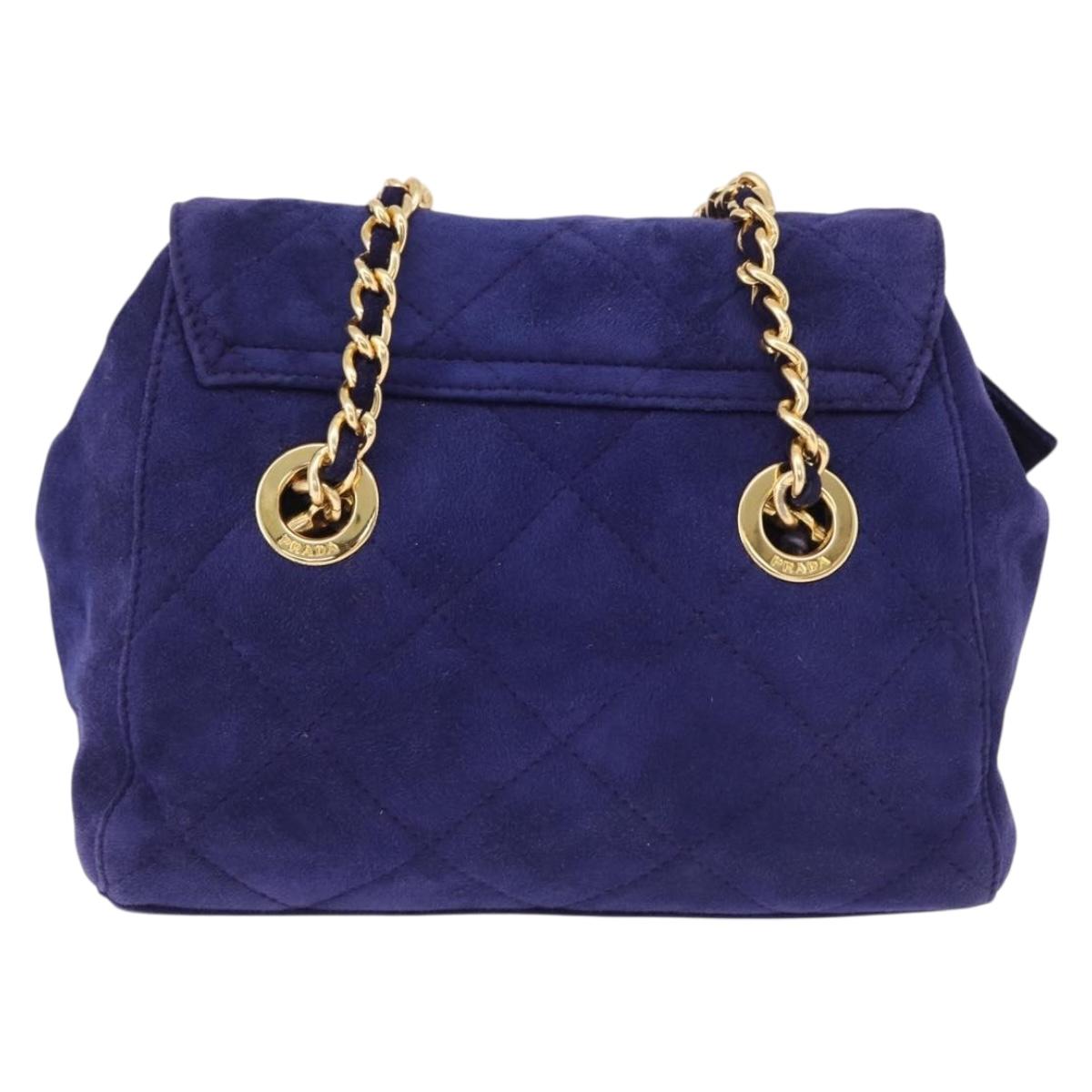 Prada Quilted Suede Chain Bag
